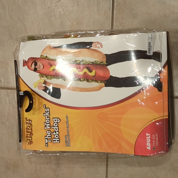 Spirit Halloween Hot Dog Costume Adult One Size New - Picture 1 of 2